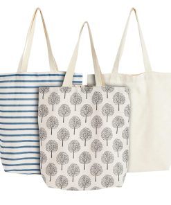 Custom Fashion Travel Shopping School Work Lunch Reusable White Single Shoulder Canvas Tote Cotton Grocery Bag