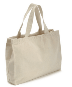 Custom Printed logo Blank Double Sided Cotton Canvas Tote Grocery Bags