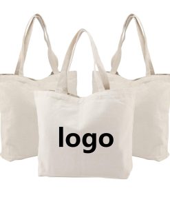 Custom Diy Craft Grocery Shopping Library Single Shoulder Hand Blank Zipper Reusable Heavy Duty Canvas Bag