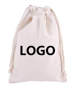 Custom Logo Reusable Portable Muslin Drawstring Dust Bag for Storage Biodegradable Eco-Friendly Cotton Gift Canvas Pouch
