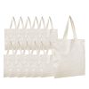 Cheap Shopping Grocery School Working Recycled Heat Transfer Printing Beige Tote Customised Cotton Bag