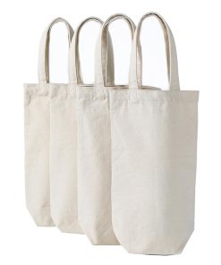 Portable Durable Multi-Purpose Washable Bottle Bag Reusable Cotton Canvas Carrier Wine Tote Bags