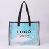 Custom Logo Promotional clear Bag Beauty clear Plastic Gift Cosmetic Protective Pvc Shopping Makeup Bag Transparent Tote Bag