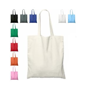 Custom Printed Eco-Friendly Shopping Grocery Supermarket Lightweight Blank Bulk Natural Cotton Tote Bag