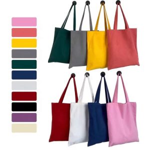 Hot Sale Stylish Lightweight Cotton Canvas Tote Bag Custom Reusable Women Work Beach Gifts Tote Bag
