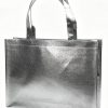 High Quality Custom Sliver Non Woven Tote Bag Shopping Gift Giving Grocery Hauls Clothing