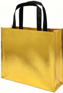 Luxury Rainbow Color Metallic Non Woven Bag Shopping Grocery Bag for Boutique Shoe Box Packaging