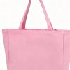New Arrival Pink Color Customized Canvas Tote Bag Silk Screen Printing Logo for Grocery Shopping for Wholesale