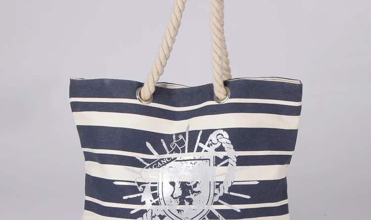 Striped Canvas Tote & Canvas Tote Bags & Canvas Bag-worldwide bags