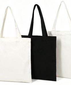 Wholesale High Quality Brand Personalized Custom Letter Pattern Logo Cotton Canvas Tote Bag Shoulder Strap Large Shopping