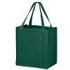 Heavy Duty Non-Woven Grocery Tote Bags with Poly Board Insert 13"W x 15"H x 10"G