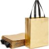 Customized Printing Luxury Laminated Rose Gold pp Non Woven Fabric Tote Shopping Packaging Bags