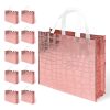 Custom Popular Rose pink Lamination Metallic Wedding Bridesmaid Bag Reusable Shopping Tote Bag pp Non Woven Laser Bag
