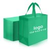Eco-Friendly Boutique Shopping Grocery Reusable Portable Thickened Tote Green Ultrasonnic Non Woven Bag