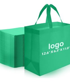 Eco-Friendly Boutique Shopping Grocery Reusable Portable Thickened Tote Green Ultrasonnic Non Woven Bag