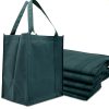 Promotional Gift Advertising Medium Non-Woven Reusable Sewn Reinforced Green Recyclable Wholesale Shopping Bags Grocery