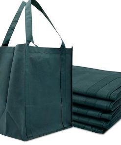Promotional Gift Advertising Medium Non-Woven Reusable Sewn Reinforced Green Recyclable Wholesale Shopping Bags Grocery