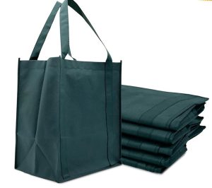 Promotional Gift Advertising Medium Non-Woven Reusable Sewn Reinforced Green Recyclable Wholesale Shopping Bags Grocery