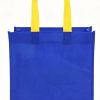Custom Small Size Navy Blue Non Woven Shopping Tote Bag for Grocery Supermarket Use with Logo Printed