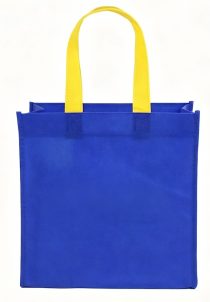 Custom Small Size Navy Blue Non Woven Shopping Tote Bag for Grocery Supermarket Use with Logo Printed