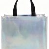 Eco Friendly Custom Logo Lightweight Shiny Non Woven Tote Bag Retail Promotional Party Shopping Use