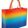 Wholesale Custom Eco Friendly Recyclable Non Woven Tote Bag Laminated Printed Letter Pattern Reusable