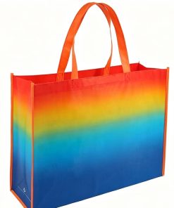 Wholesale Custom Eco Friendly Recyclable Non Woven Tote Bag Laminated Printed Letter Pattern Reusable