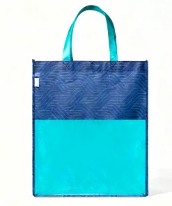 Promotional Patterned Rayna Recycled Tote Bag with Pocket with Logo