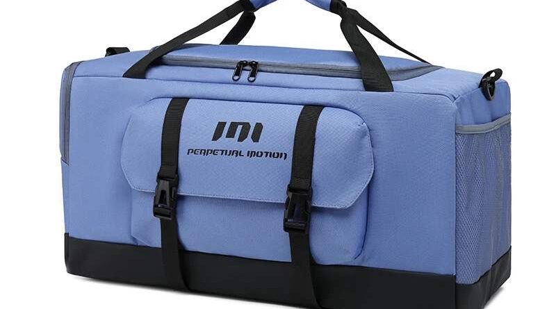 Unisex Sporty Gear Duffel Bag - Blue-Worldwide Bags