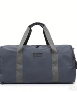 Fashionable Large Capacity Waterproof Travel Duffel Bag with Zipper Closure Portable for Gym Sports Overnight Trips Weekenders