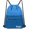 Custom Waterproof Drawstring Backpack Sack Sports Gym Bag with Zipper for Kids