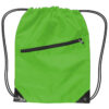 Bolsa promocional con cordón de poliéster 210D: mochila deportiva con cordón y bolsillo con cremallera