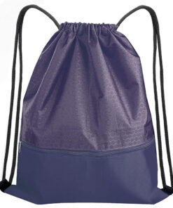 Mochila al por mayor de poliéster impermeable de gran capacidad con cordón de ajuste; bolsa impermeable de nailon con cordón de ajuste para separar lo mojado de lo seco