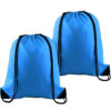 Hot Sale Large Capacity Waterproof Nylon Backpack Portable Foldable Blue Polyester Drawstring Bag With Your Own Logo