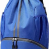 Drawstring Backpack with Zipper Premium Sports Swim Gym Bag