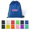 Custom LOGO 14.5"x17.5" Non-woven Fabric Material Bag Drawstring Backpack for Student Training Activities and Storage Pouch
