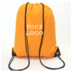 Wholesale Polyester Large Capacity Drawstring Bag Waterproof Black Nylon Drawstring Backpacks for Gym
