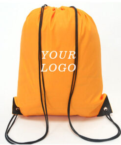 Wholesale Polyester Large Capacity Drawstring Bag Waterproof Black Nylon Drawstring Backpacks for Gym