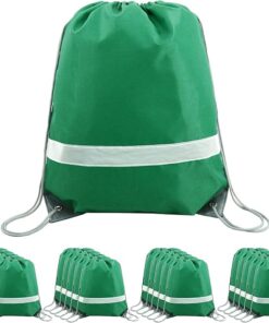 Drawstring Backpack Bags 20,30,50 Packs Reflective String Bags for Gym Sport Trip Cinch Sack DIY for Women Men