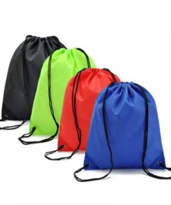 Mochilas promocionales de poliéster con cordón ajustable, personalizadas y en oferta