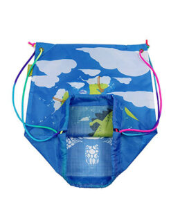 Custom Printed Kids Reusable Polyester Drawstring Backpack Waterproof With Cartoon Pattern for Sports