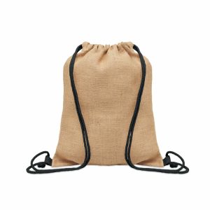 Promotional Fukuro Jute Drawstring Bag with Logo!-1