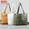 Eco-Dupont Custom Logo Durable Folding Tyvek Tote Handbag Washable Reusable Waterproof Kraft Paper for Gift Packaging Shopping